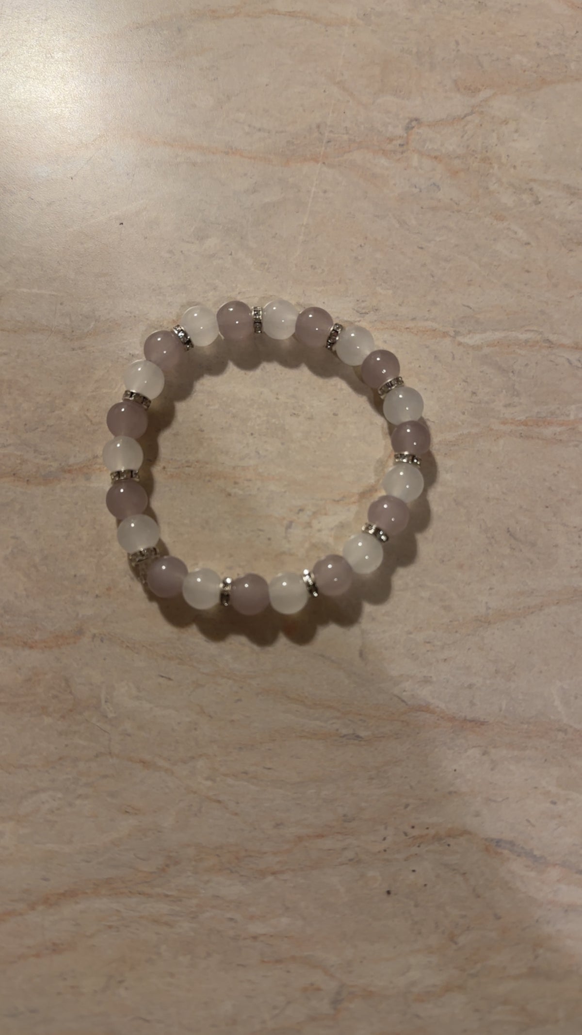 Blush & Ivory Beaded Bracelet